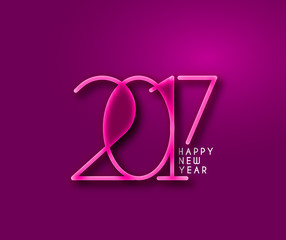 Happy new year 2017 Text Design