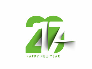 Happy new year 2017 Text Design