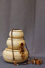 Straw jewelry boxes