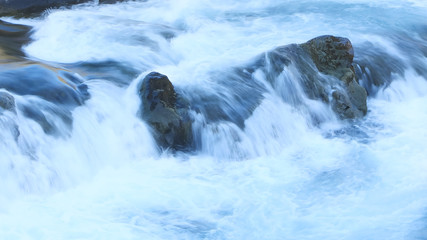 Close-up view of a water fall