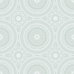 Seamless background of beige and green color in in Arabic style