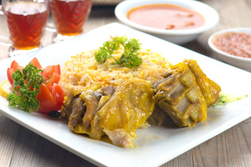 Kabsa Lamb, popular arab lamb rice