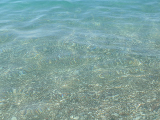 Clean water in the sea of Montenegro