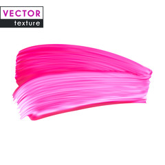 Pink vector smear on white background. Template makeup logo design