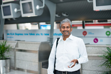 matured indian male at aiport