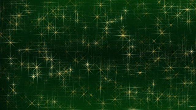 abstract green backgroud with magic flare and glittering star. 1920x1080