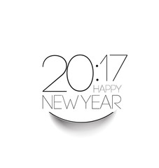 Happy new year 2017 Text Design