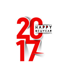 Happy new year 2017 Text Design