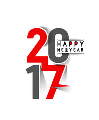 Happy new year 2017 Text Design