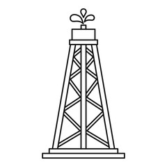 Oil resources icon. Outline illustration of oil resources vector icon for webicon. Outline illustration of vector icon for web