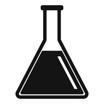 Test tube with oil icon. Simple illustration of test tube with oil vector icon for web