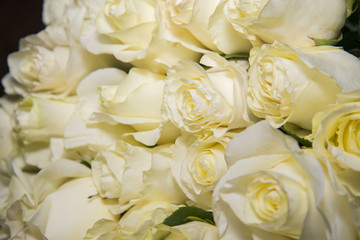 Beautiful bouquet as a gift from the great white roses.