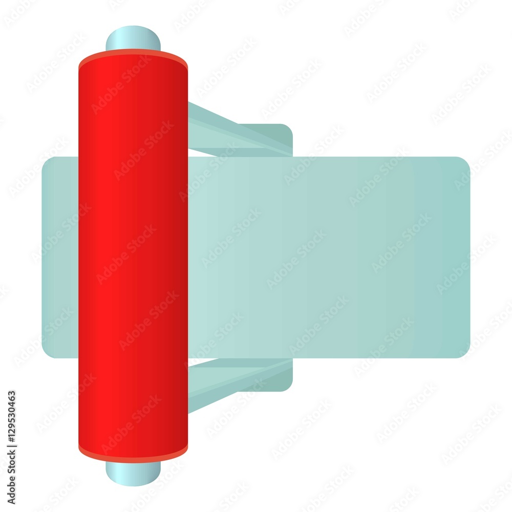 Poster red toggle switch icon. cartoon illustration of red toggle switch vector icon for web