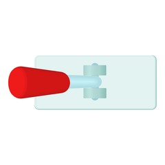 Red tumbler icon. Cartoon illustration of red tumbler vector icon for web