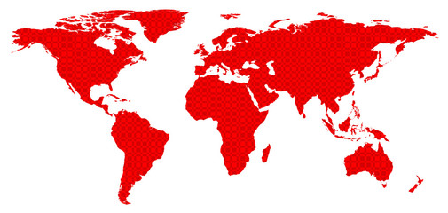 Patterned world map