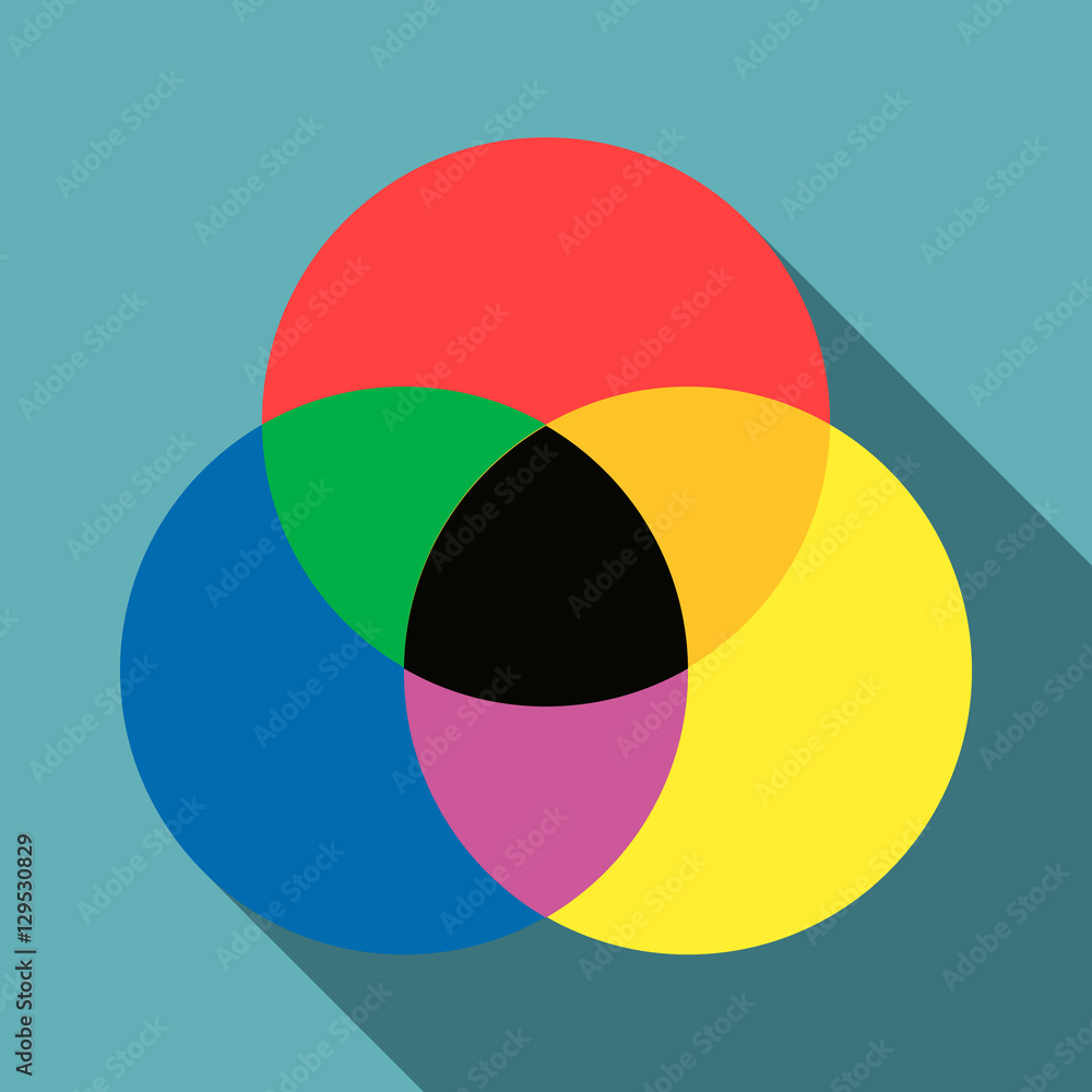 Poster color range spectrum circle round palette icon. flat illustration of color range spectrum circle rou