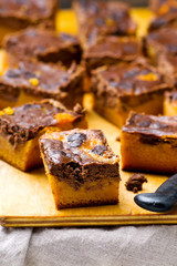 Chocolate-Swirl Pumpkin Bars.