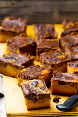 Chocolate-Swirl Pumpkin Bars.
