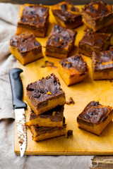 Chocolate-Swirl Pumpkin Bars.
