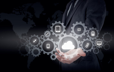 Protect cloud information data concept. Security and safety of cloud data