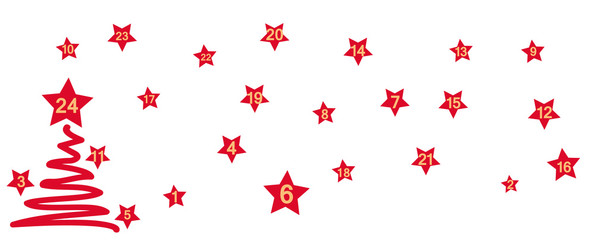 Advent Calendar red Stars