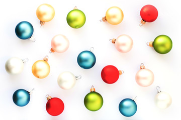 Fototapeta na wymiar Colorful background with Christmas balls