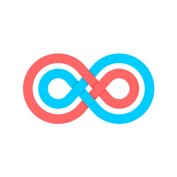 Color infinity crossed lines logo