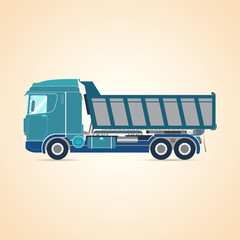 Tipper. Truck. Vector illustration.