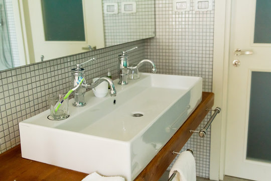 Modern white Washbasin .