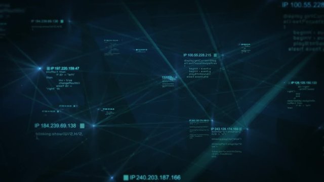 Social network connections. Technology background. Loopable. Dark blue/brown.