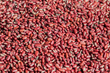 red bean seed tuxture and background, close up