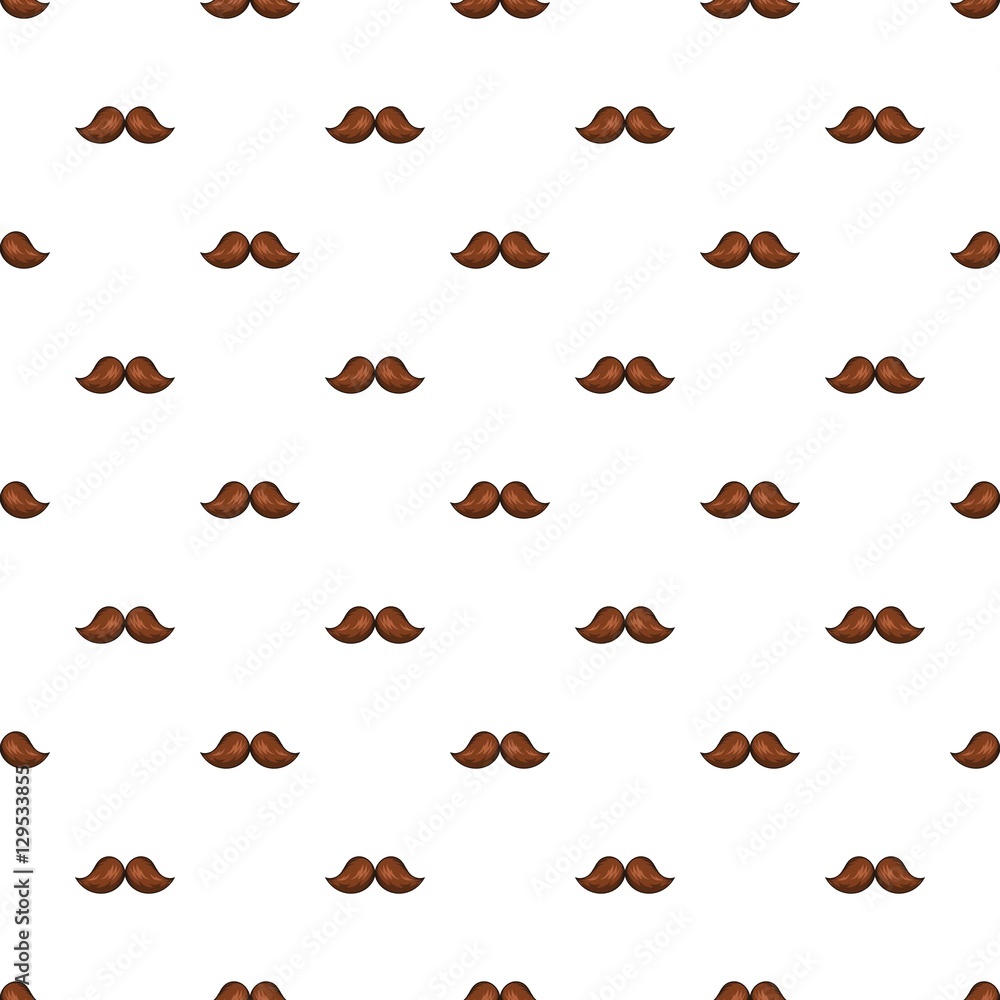 Poster moustache pattern. cartoon illustration of moustache vector pattern for web