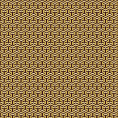 Geometric pattern with arrows. Seamless abstract background. Brown and golden pattern