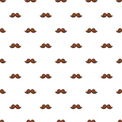 Moustache pattern. Cartoon illustration of moustache vector pattern for web