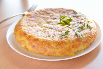spanish omelette is ready to eat