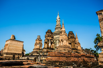 Obraz premium ancient remains of world heritage sukhothai historical park Thai