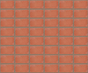 Obraz premium pattern red symmetrical brick wall for background