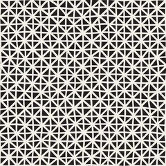 Hand Drawn Line Lattice. Vector Seamless Black and White Pattern.