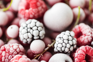 frozen berries - obrazy, fototapety, plakaty