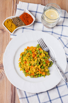 rice with vegetables and spices