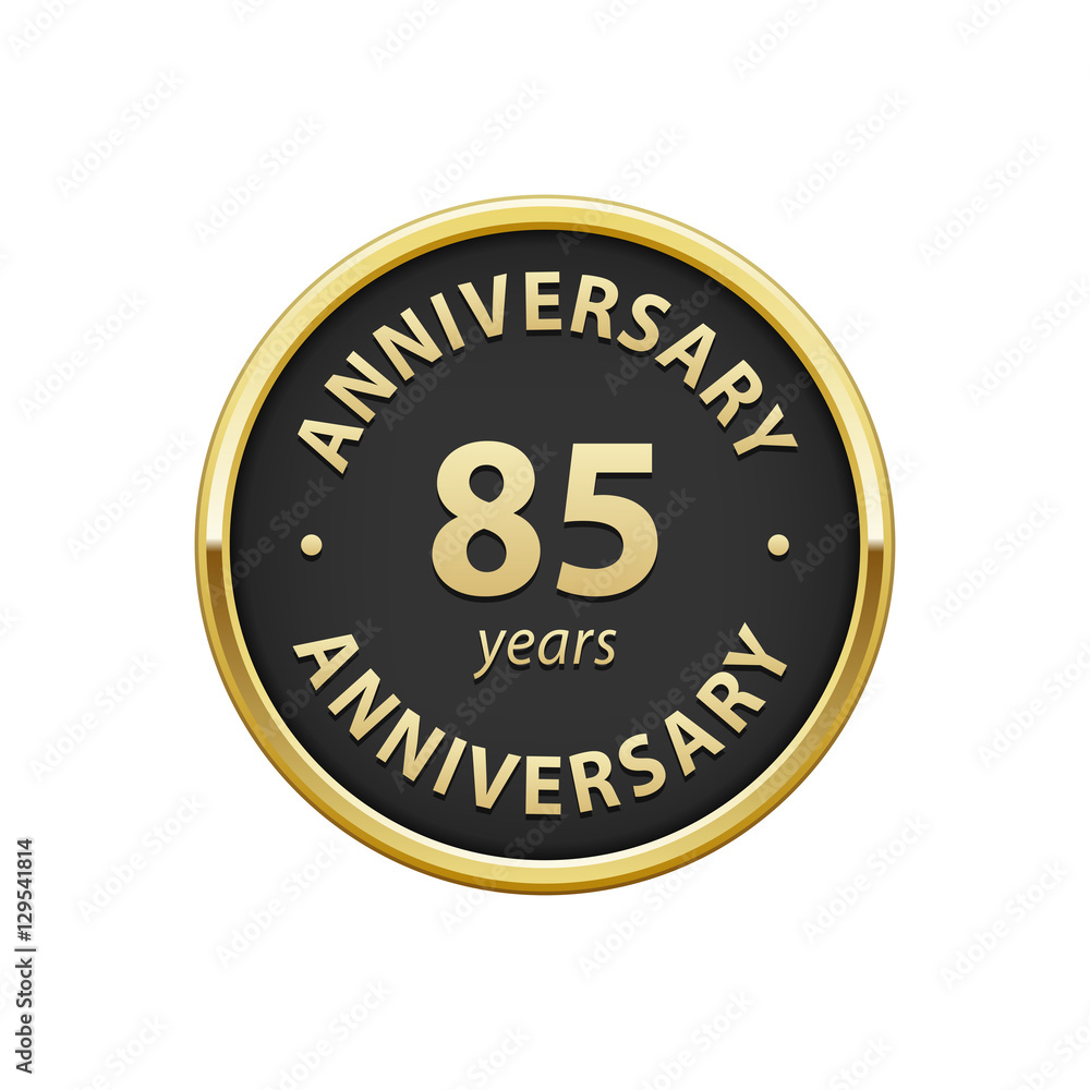 Sticker anniversary 85 years badge