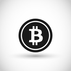 Bitcoin icon vector