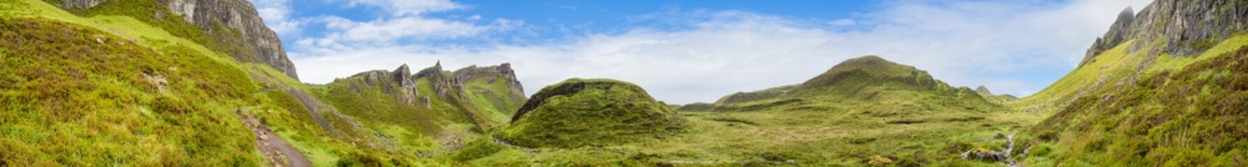 highlands landscape panorama at Skye Scotland