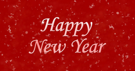 Fototapeta na wymiar Happy New Year text on red background