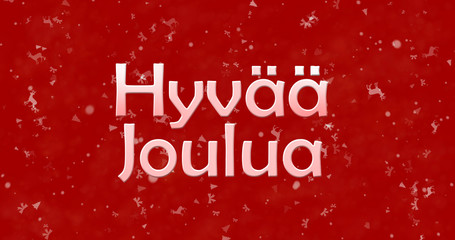 Merry Christmas text in Finnish 