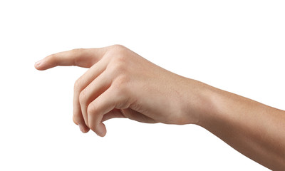 Isolated pointing hand