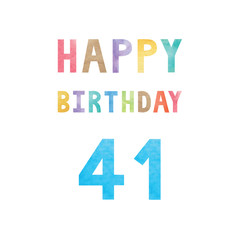 Happy 41th birthday anniversary card