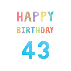 Happy 43th birthday anniversary card