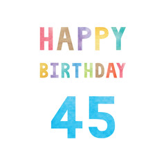 Happy 45th birthday anniversary card