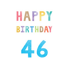 Happy 46th birthday anniversary card
